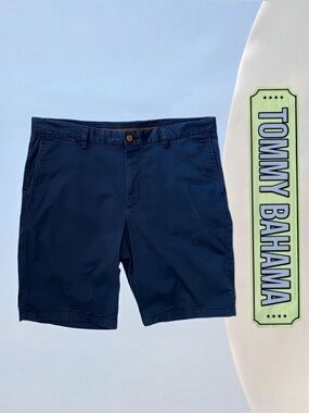 Tommy Bahama Chino Shorts Men’s Size- 38 Color Navy Blue Stretch Casual
